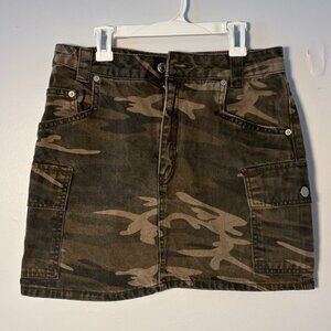 Topshop Cargo Camo Mini Skirt